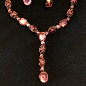 Vintage Avon | Rose Gold Earring and Necklace set